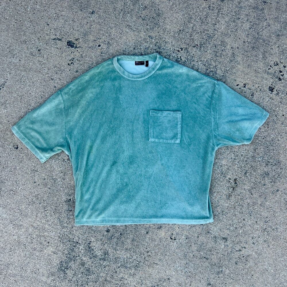 ASOS DESIGN Oversized Textured Pastel Green T-shirt | Size M